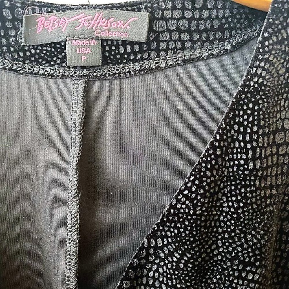 Betsey Johnson Collection Crocodile Print Velour Dress - Picture 2 of 6